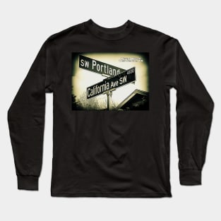 SW Portland Street &amp; California Ave SW SIGNATURE Long Sleeve T-Shirt